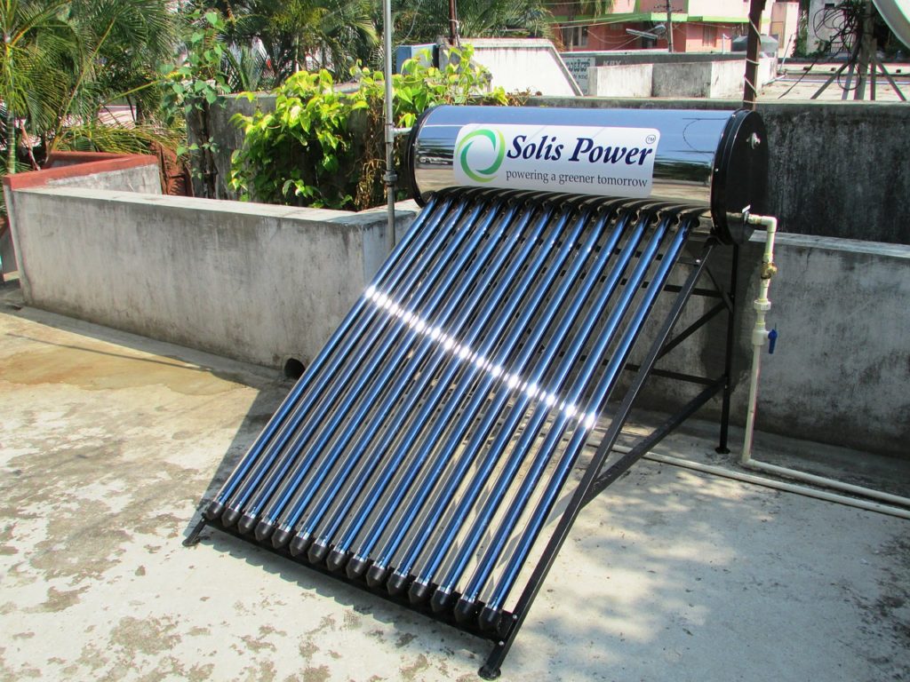 solar panel for hot shower